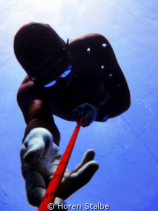 Free diver in Blue Hole.. by Horen Stalbe 